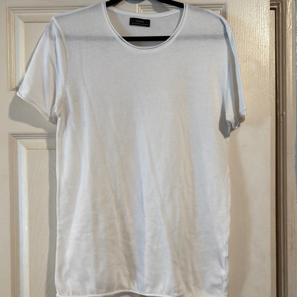 Zara Men's White T-Shirt